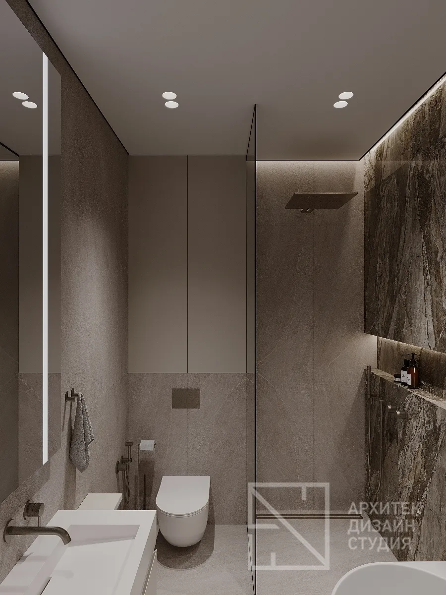 Дизайн интерьера квартиры в г. Абакан по ул. Авиаторов 1В/2 - Ванная - Фото 3